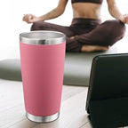 AIANJI 20oz Tumbler with Lid Stainless Steel Tumblers Insulated Mug Pink 6P - Image 2