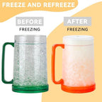 Lily's Home Freezer Beer Mugs - Set of 4 Freezable Gel-Filled 16 oz BPA-Free Acrylic Frozen Mugs for Outdoor Entertaining and Gifting - Image 2