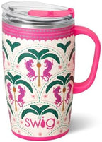Swig Life 18oz Insulated Travel Mug with Handle & Lid, Palm Royale by SwigLife