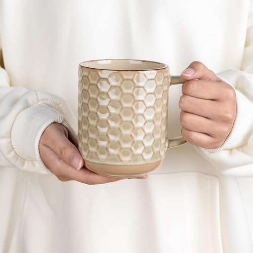 GBhome Coffee Mugs Set of 6, 16 oz Coffee Cups with Large Handle - Image 5