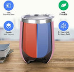 DOMICARE Stainless Steel Wine Tumbler Bulk with Lid, Personalized Insulated Tumblers Set, 12oz Travel Coffee Cups Pack of 16, Pink - Image 2