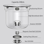 750ML Witchcraft Magic Glass Teapot with Infuser Strainer and Lid for Loose Leaf Tea Herbal, Magnetic Water Separation Tea Maker Kettle Clear Tea Pot - Image 6