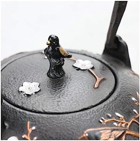 Tea Kettle Cast Iron Teapot for Stovetop Safe Coated with Enameled Interior,Japanese Tea Kettle with Stainless Steel Teapots - Image 2