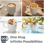 Stackable Porcelain Coffee Mug Set of 4 – 16oz Large Handle, Space-Saving Ceramic Mugs for Kitchen & Coffee Bar, Microwave & Dishwasher Safe • Modern Home Gift - Image 6