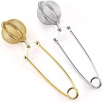 Tea Filters Tea Infuser Stainless Steel Sphere Mesh Strainer Coffee Herb Spice Filter Diffuser Handle Ball Match Bags(Silver) - Image 3