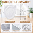 Woanger 40 Pack Reusable Fine Mesh Strainer Bags with Stainless Steel Handle, Large Capacity Nut Filter Bags for Juice, Almond Milk, Coffee, Soup, Bean Beverage & Cold Brew – Sturdy Nylon Strainers - Image 3