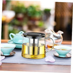 Alipis Glass Teapot with Removable Infuser Borosilicate Tea Kettle for Loose Leaf Brewing Ergonomic Handle for Home and Office Use - Image 7