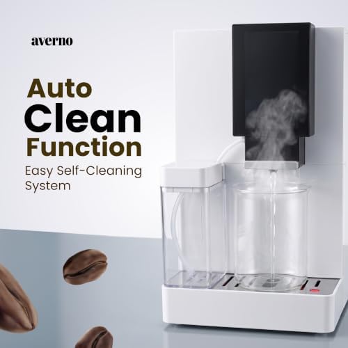 Averno Fully Automatic Espresso Machine with Grinder & Milk Frother, Bean to Cup Coffee Maker for Espresso, Cappuccino & Latte, Stainless Steel Brewing Unit - Image 3