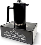 Brevik Insulated French Press Coffee Maker – 34 oz Double-Wall Stainless Steel Coffee Press, 1000ml, Matte Black, Gift-Ready Packaging - Image 3