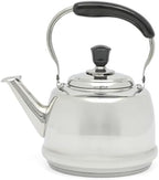 Martha Stewart Kingstree Large 2 Qt Stainless Steel Tea Kettle – Heavy Gauge Durable Whistling Tea Kettle for Stove Top, Easy Pour, Classic Design by MarthaStewart