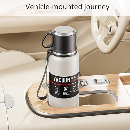 Double wall vacuum Leakproof stainless steel wide mouth insulated water bottle;tea tumbler with infuser,cup,lid;smart thermoses hot coffee;thermal flask ice drinks with led digital temperature display - Image 2