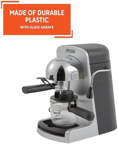 IMUSA 4 Cup Electric Bistro Espresso Cappuccino Coffee Maker, Silver - Image 4