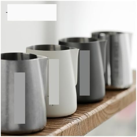 450ml 600ml Steaming Milk Pitcher Art Coffee Milk Foam Jug Stainless Steel Milk Steam Pitcher Cafe Bar Accessorie(Silver 450ml) - Image 2