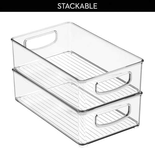 iDesign Stackable Pantry Bin with Handles, Set of 4, Clear - Image 5