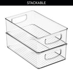 iDesign Stackable Pantry Bin with Handles, Set of 4, Clear - Image 5