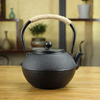 Tea Kettle,1.2L Cast Iron Teapot in Japanese Style,Tetsubin Tea Kettle with Stainless Steel Infuser,Die Casting Pattern Stove Safe Kettles,Iron Teapots(Color:M) (Size : A) by Unknown