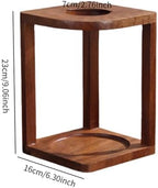 Wooden Coffee Cup Holder Coffee Tray Pad Holder Stand Pour Over Coffee Dripper Rack Insulation Pads Secure Filter Support Suitable for Gift Giving, Style A - Image 2