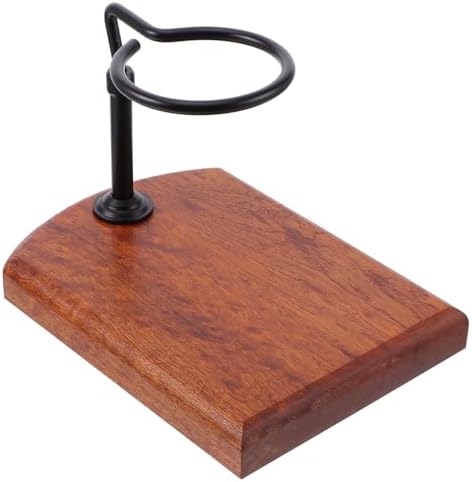 Wood Coffee Dripper Stand Adjustable Black Aluminum and Wood by TOVINANNA