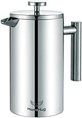 French Press Coffee Maker – Stainless Steel French Press, 34 ounce/1000ml Capacity by HomsHug