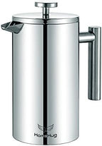 French Press Coffee Maker – Stainless Steel French Press, 34 ounce/1000ml Capacity by HomsHug