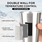 5 Pcs 18.6 oz Small Metal Cup, Double Wall Vacuum Stainless Steel Insulated Cup, Reusable Camping Cups Unbreakable Indoor Outdoor for Party, Home, Office, BBQ, Silver - Image 3