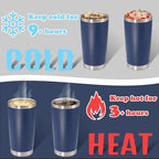 20 oz Tumbler Insulated Tumblers Stainless Steel Coffee Mug,Navy 12PCS - Image 4