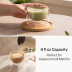MIAMIO - Coffee Glasses/Double-Walled Glasses Set (2x6oz) - Lagoa (Clear) - Image 5