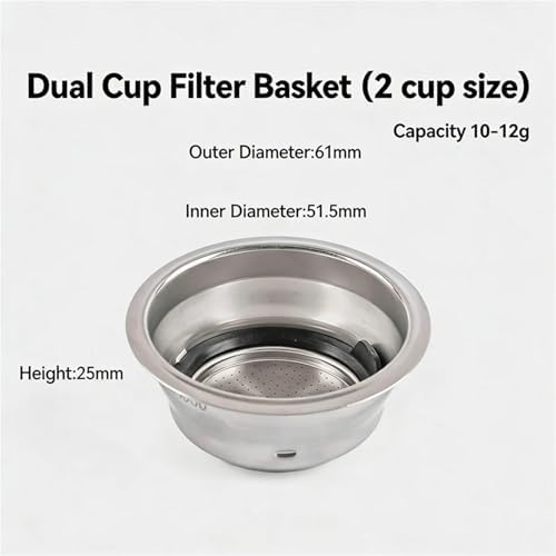 51mm 1Cup/2Cup Pressurized Filter Basket ESE Pod Filter Basket，Compatible For Delonghi，EC680 EC685 ECP35.31 ECF01 Coffee Machine(2 Cup Basket) - Image 2