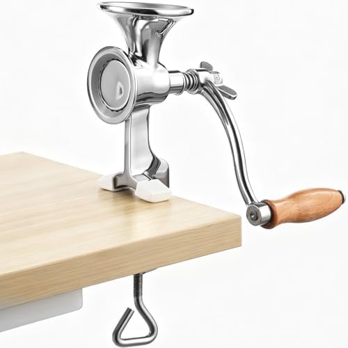 304 Stainless Steel Manual Coffee Grinder, Hand Crank Powder Mill with Cone Grinding Head, Spring Adjustment, Table Clamp, for Dry Grains, Spices, Seasonings, 5.1 x 2.9 x 10.6 in - Image 4