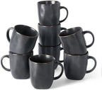 famiware Coffee Mugs Set of 8, Ocean Square 13oz Coffee Cup Set with Handle by Famiware