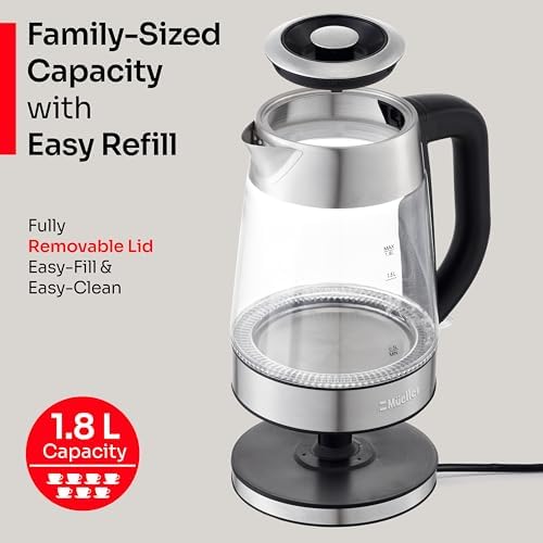 MUELLER HOME Rapid Boil Electric Tea Kettle 1.8L, BPA-Free Hot Water Boiler - Image 3