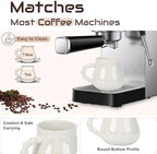 Cappuccino Cups Set of 4, 8oz Espresso Cups Set with Saucers and Spoons - Image 3