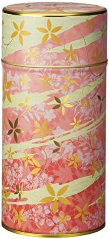 Tokyo Matcha Selection - Hana-asobi steel tea caddy can - 3 color - for tea leaf [Standard ship by SAL: NO tracking number & insurance] (Pink) by Tokyo+Matcha+Selection