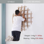 Solid Wood Chinese Tea Cup Holder, Wall Mounted Mug Display Shelf - Image 6