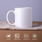 GBhome White Coffee Mugs Set of 12, 12 oz Ceramic Coffee Cups - Image 7