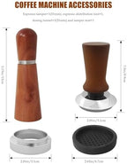 Improved Fit For 51mm Basket Espresso Kit - 30lb Calibrated Tamper, 8-Needle Tool, Magnetic Funnel - Image 2