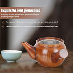 FOMIYES Wooden Tea Pot with Stainless Steel Strainer 1pcs Decorative Chinese Teapot Fine Mesh Filter for Loose Leaf Tea Brewing at Home - Image 4
