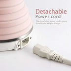 Food Grade Silicone Portable Collapsible Electric Travel Kettle (Pink) - Image 5