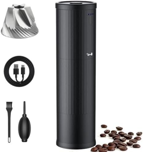 Portable Coffee Bean Grinder for Travel, Metal Body, 24 Adjustable Grind by EverydayElectronics