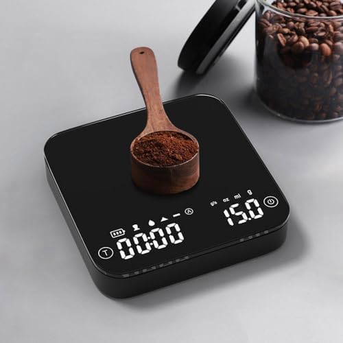 Coffee Scale with Timer,2kg/0.1g Accurate Mini Digital Kitchen Scale Scales Gram & Ounce & Milliliter Scale LED Display Touch Button for Espresso and Pour-Over - Image 7