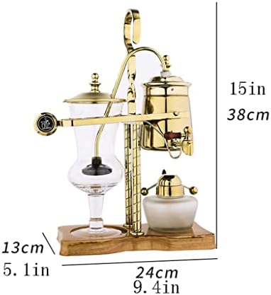 JITEM Cafetera Belgium Luxury Royal Family Balance Syphon Coffee Maker Siphon Brewer Elegant Design Retro Style 4-5 Cups Glass Siphon Pot for Coffee or Tea - Image 2
