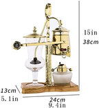 JITEM Cafetera Belgium Luxury Royal Family Balance Syphon Coffee Maker Siphon Brewer Elegant Design Retro Style 4-5 Cups Glass Siphon Pot for Coffee or Tea - Image 2