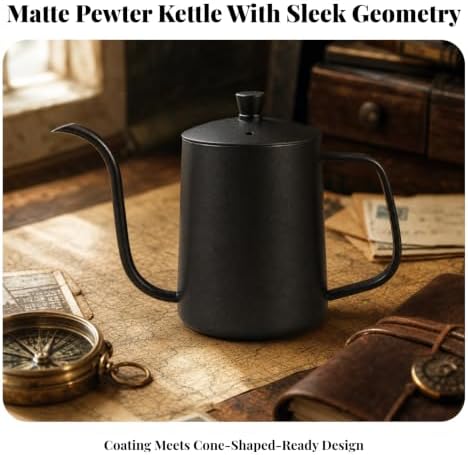 Matte Black Gooseneck Coffee Pot - Image 3