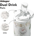 26 oz Insulated Stainless Steel Tumbler with Straw & Handle White - Image 3
