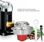Coffee Capsule Adapter, Coffee Pod Converter Stainless Steel Reusable Convenient Converter Holder for Large and Small Machines for Universal Machines - Image 4