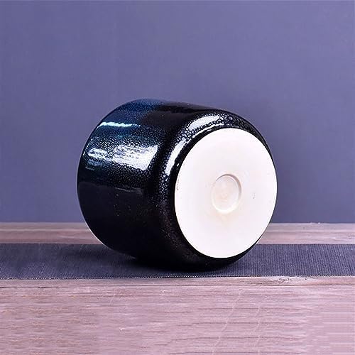 Tea Tin Canister Chinese Retro Kiln Change Glaze Loose Leaf Tea Warehouse Large Sealed Storage Jar Decorative Porcelain Food Containers Canisters(Blue) - Image 5