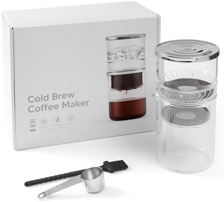 Rengue Cold Brew Coffee Maker, 300ml Borosilicate Glass Iced Dripper by Rengue