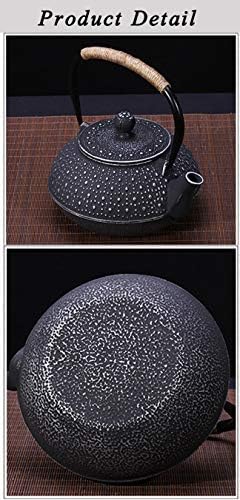 tetsubin Cast iron Tea Kettle workshop Healthy japanese Tea pot with Stainless Steel Infuser（30.4oz） - Image 3