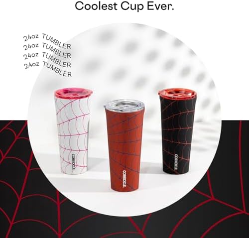 Corkcicle Insulated Tumbler with Lid, 24 oz, Marvel Miles Morales - Image 3