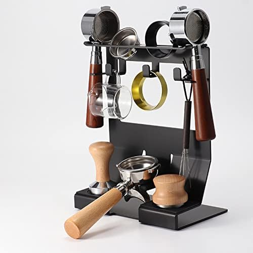 Espresso Tamper Station, 9.1X5.8X11.5in Iron Coffee Tools Holder with Anti Slip Silicone Mat, Hammer Hanger Storage Rack for Home, Kitchen, Coffee Shop, Office (for 51 54mm Coffee Handles) - Image 7